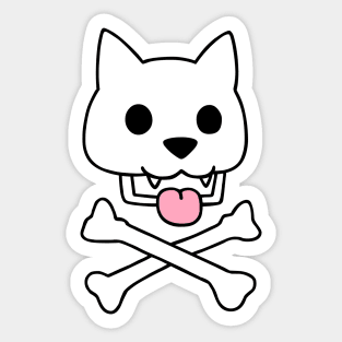 old skull pupy Sticker